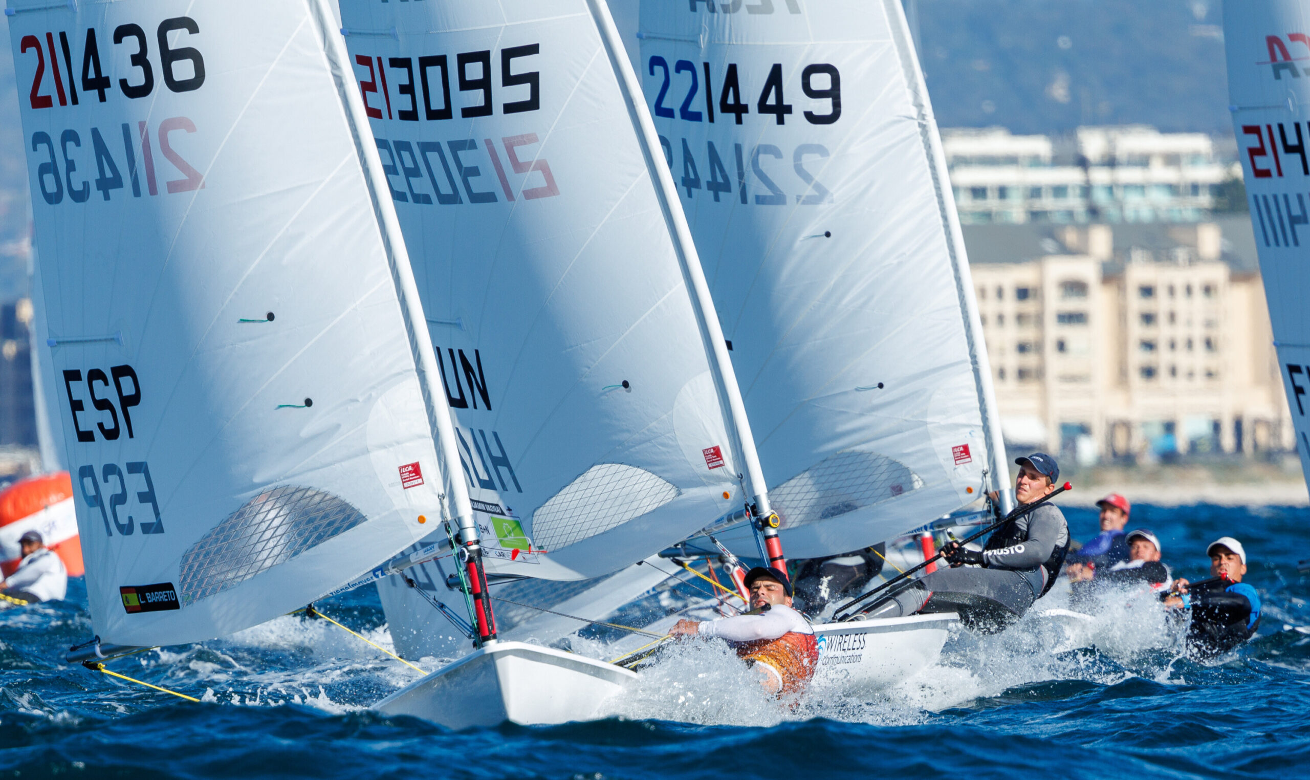 Rodríguez y Barreto en el grupo Oro del Mundial de ILCA 7