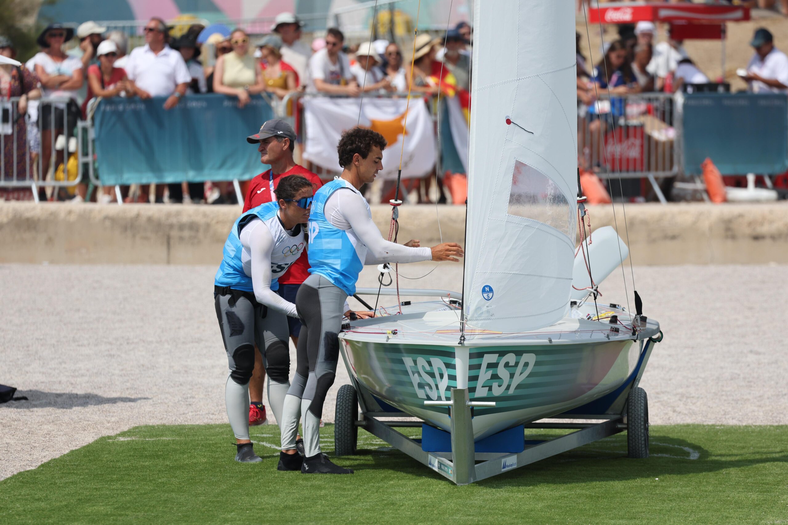 La Medal Race de 470, con Xammar y Brugman, tendrá que esperar a mañana