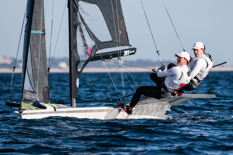 Echegoyen y Barceló, terceras ante la última jornada del europeo de 49er FX